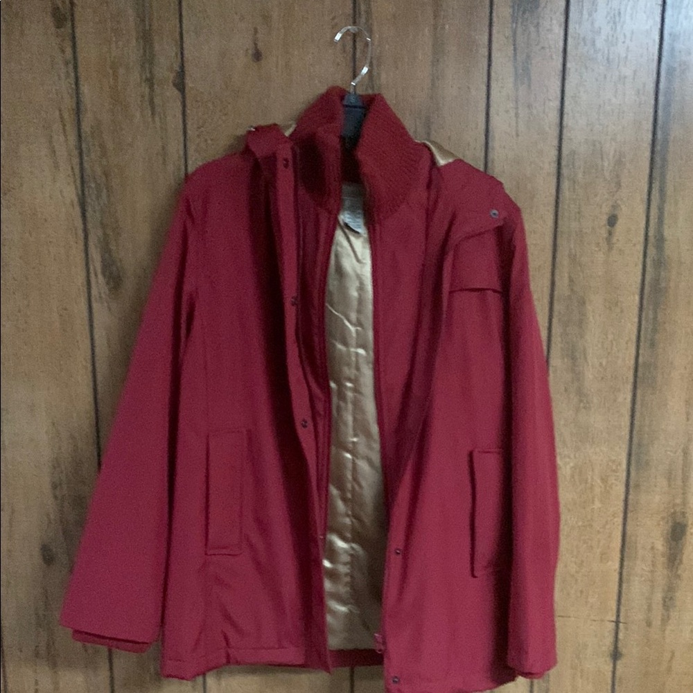 Classic Elements Red Long Jacket Sz S